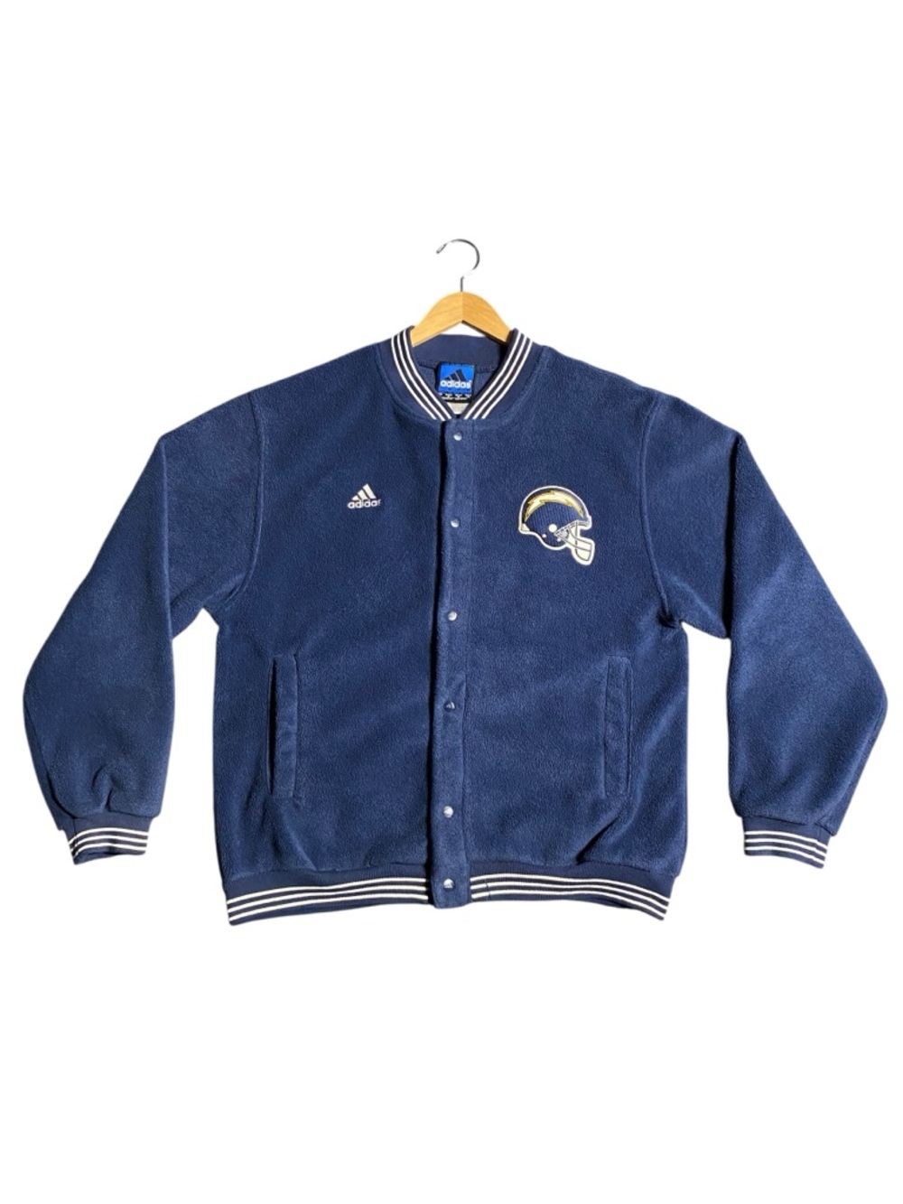 Vintage 90’s Men’s Adidas Chargers Fleece Varsity Bomber Jacket